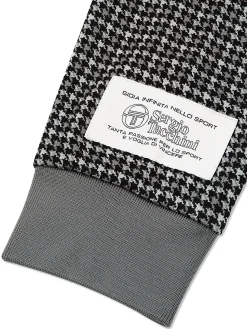 Fashion Dallas Houndstooth Track Jacket- Tracksuits|Jackets