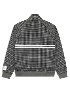 Fashion Dallas Houndstooth Track Jacket- Tracksuits|Jackets