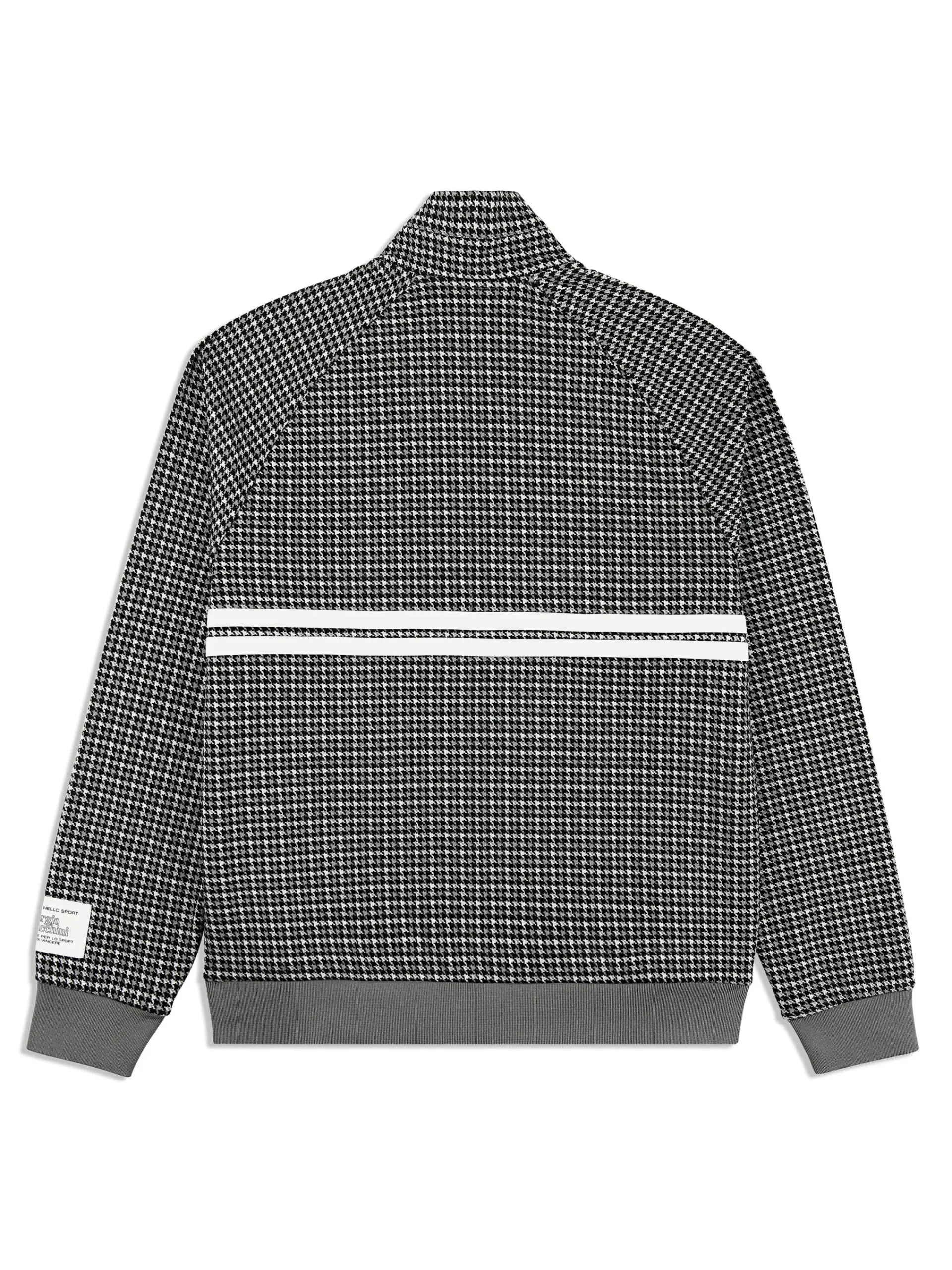 Fashion Dallas Houndstooth Track Jacket- Tracksuits|Jackets