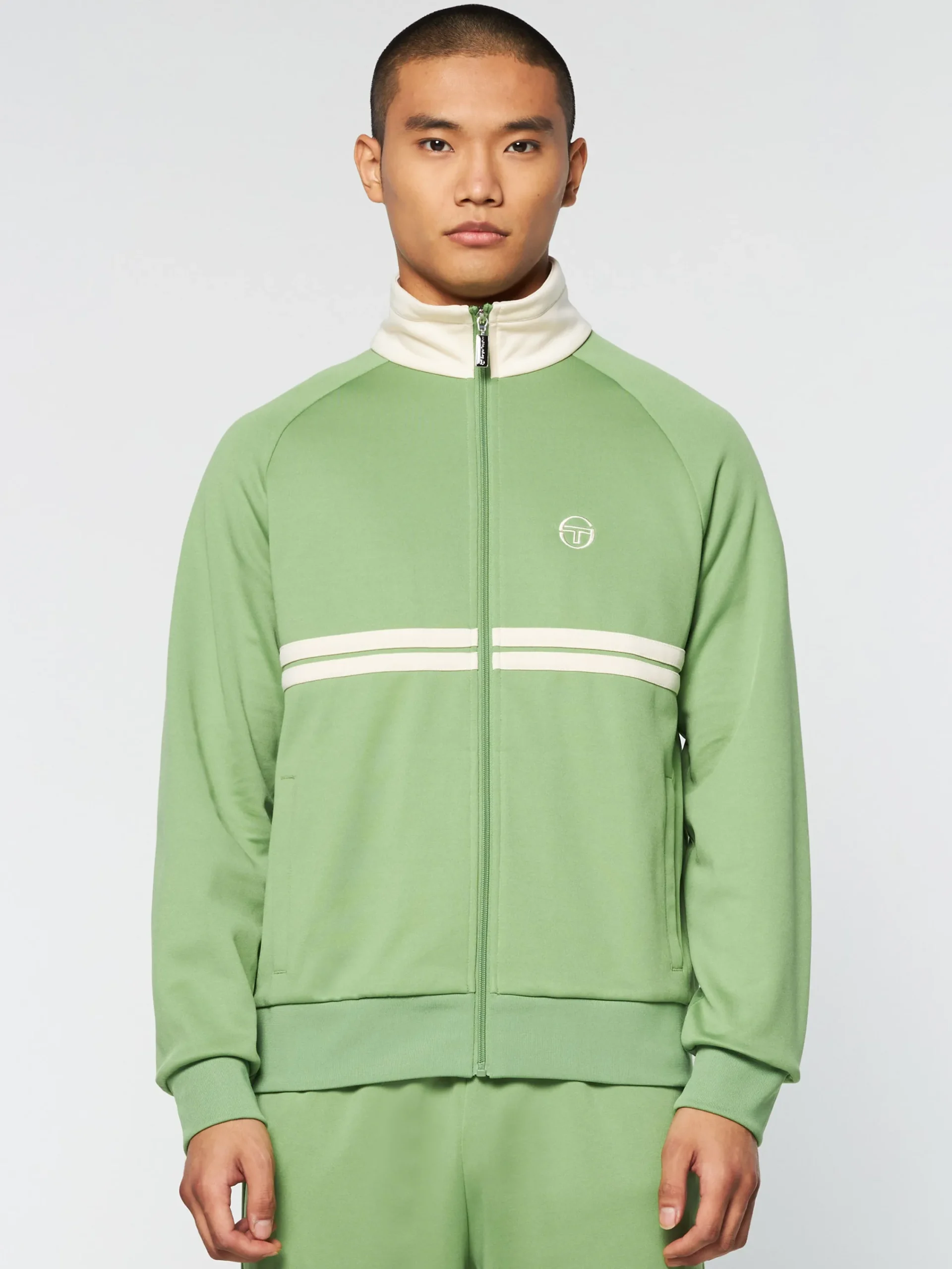 Clearance Dallas Track Jacket Archivio- Jade Green/ Pearl Ivory Tracksuits|Jackets