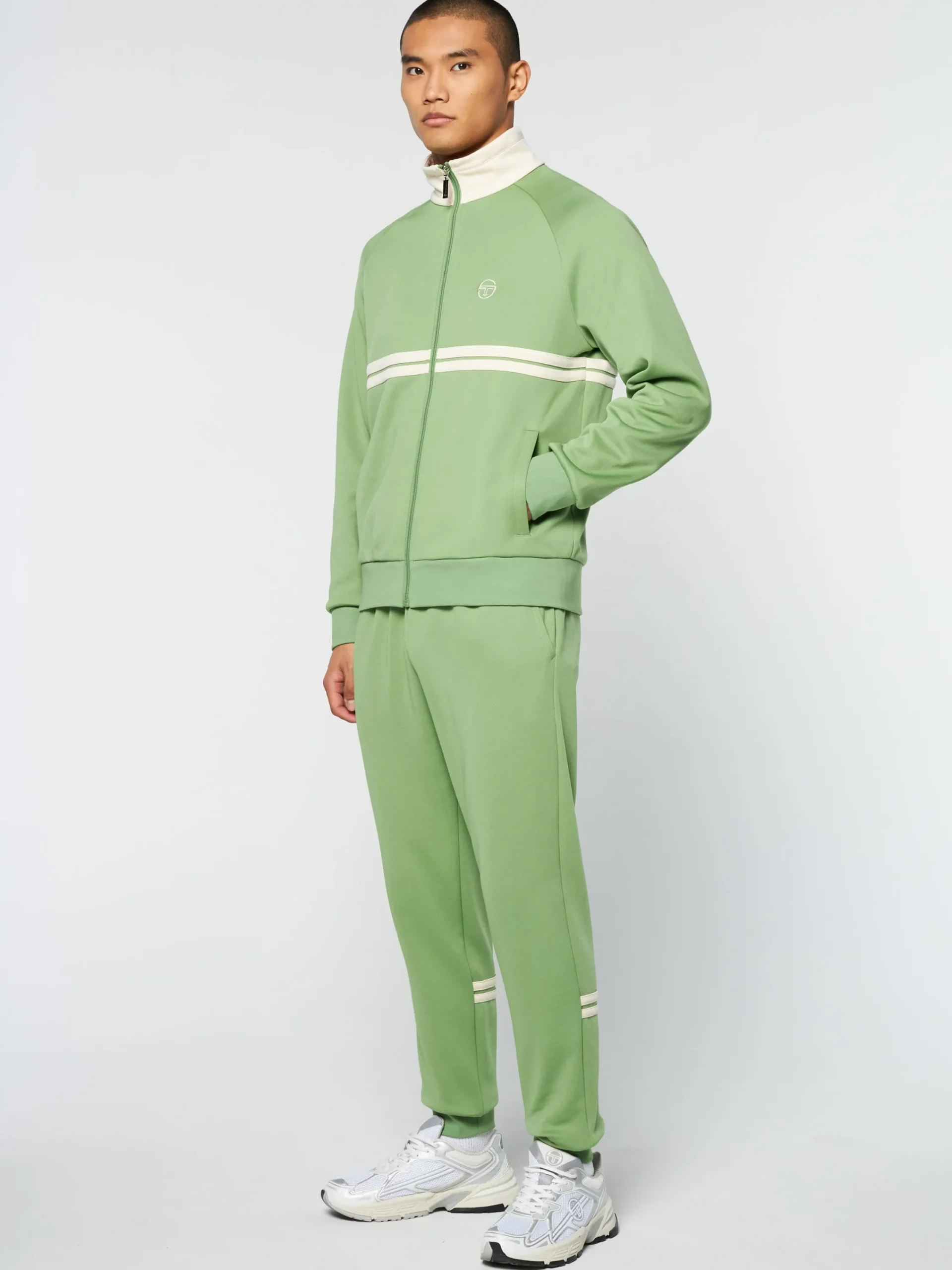 Clearance Dallas Track Jacket Archivio- Jade Green/ Pearl Ivory Tracksuits|Jackets