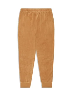 Store Damarindo Velour Track Pant- Almond/ Maritime Blue Tracksuits|Velour