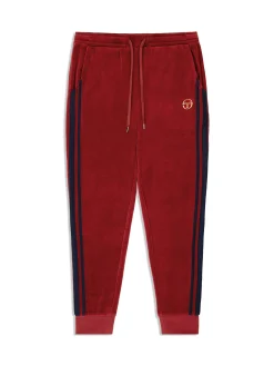 Cheap Damarindo Velour Track Pant- Merlot/ Maritime Blue Tracksuits|Velour