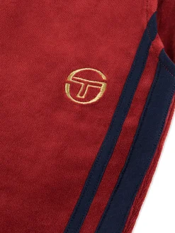 Cheap Damarindo Velour Track Pant- Merlot/ Maritime Blue Tracksuits|Velour