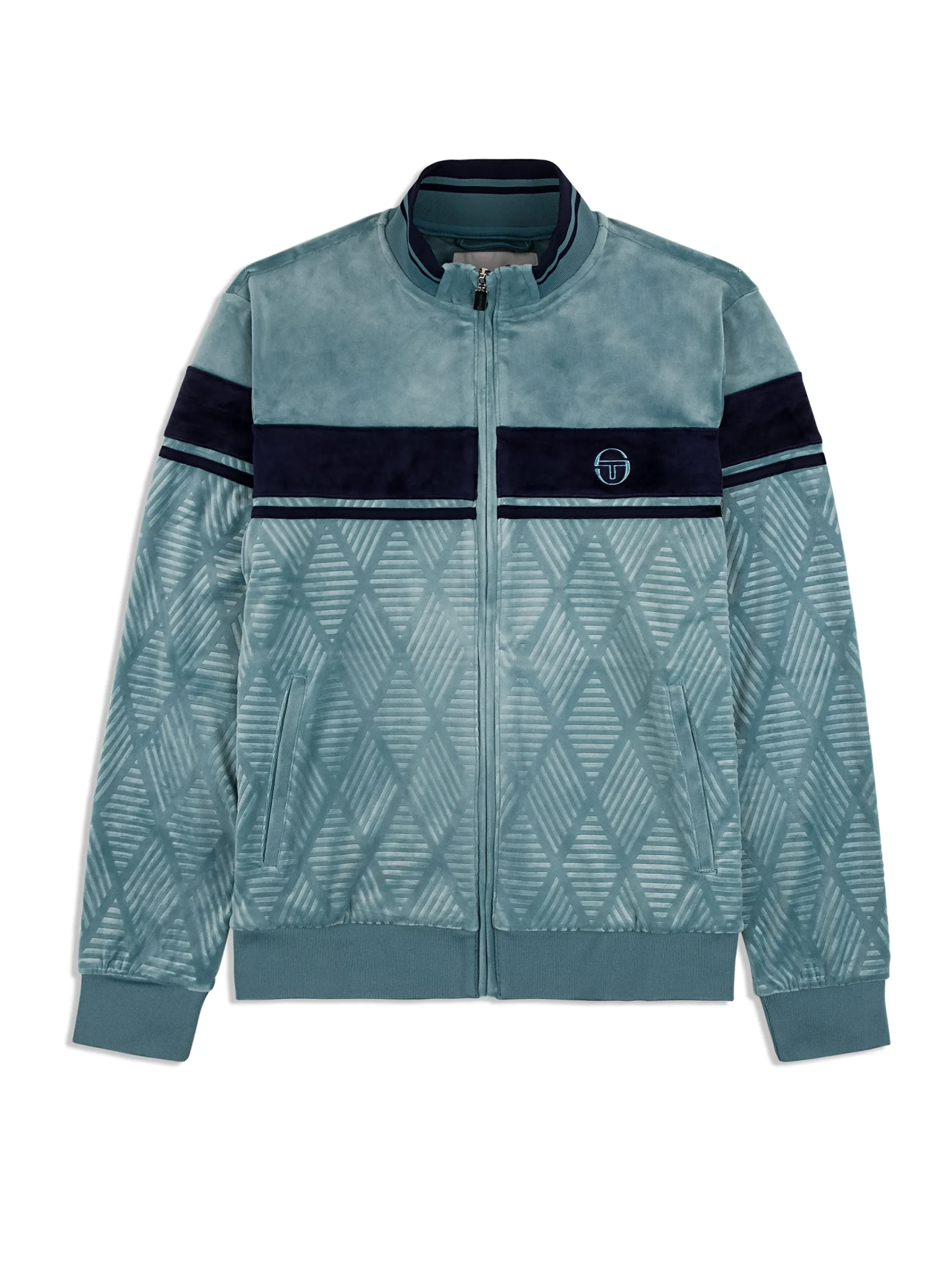 Hot Debossed Damarindo Velour Track Jacket- Tracksuits|Velour