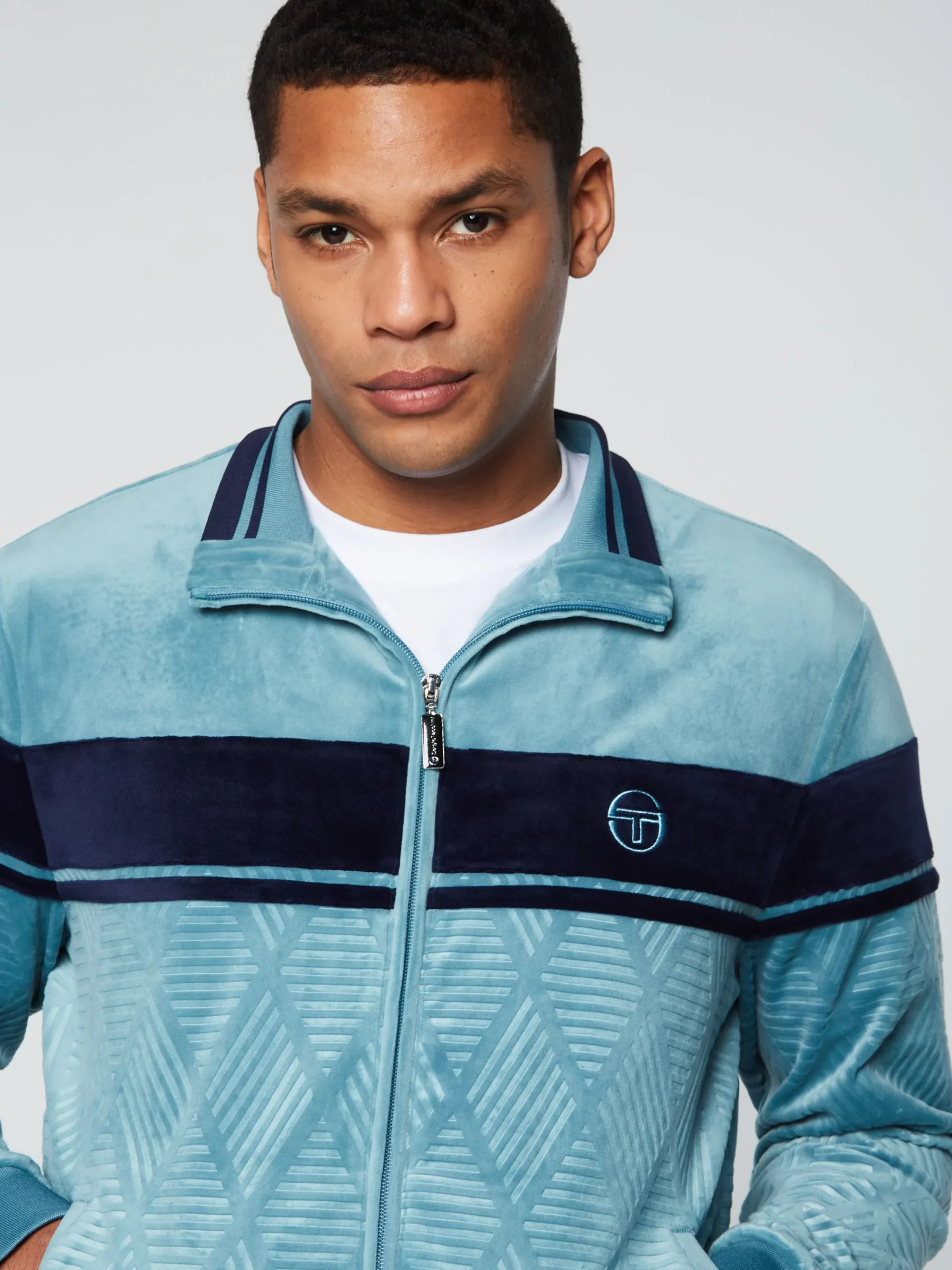 Hot Debossed Damarindo Velour Track Jacket- Tracksuits|Velour