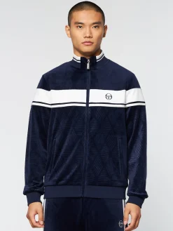 Cheap Debossed Damarindo Velour Track Jacket- Tracksuits|Velour