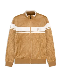 Best Debossed Damarindo Velour Track Jacket- Tracksuits|Velour