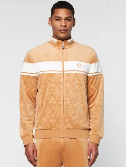 Best Debossed Damarindo Velour Track Jacket- Tracksuits|Velour