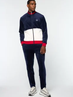 Cheap Foggia Velour Debossed Track Jacket- Tracksuits|Velour