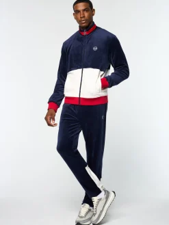 Cheap Foggia Velour Debossed Track Jacket- Tracksuits|Velour