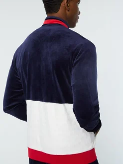 Cheap Foggia Velour Debossed Track Jacket- Tracksuits|Velour