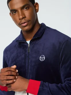Cheap Foggia Velour Debossed Track Jacket- Tracksuits|Velour