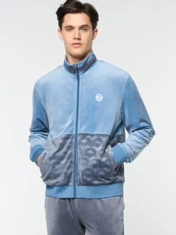 Discount Foggia Velour Debossed Track Jacket- Tracksuits|Velour