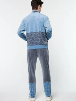 Discount Foggia Velour Debossed Track Jacket- Tracksuits|Velour