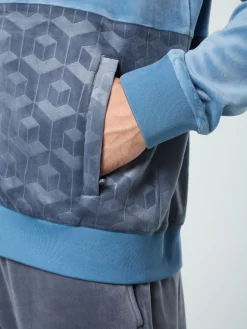 Discount Foggia Velour Debossed Track Jacket- Tracksuits|Velour