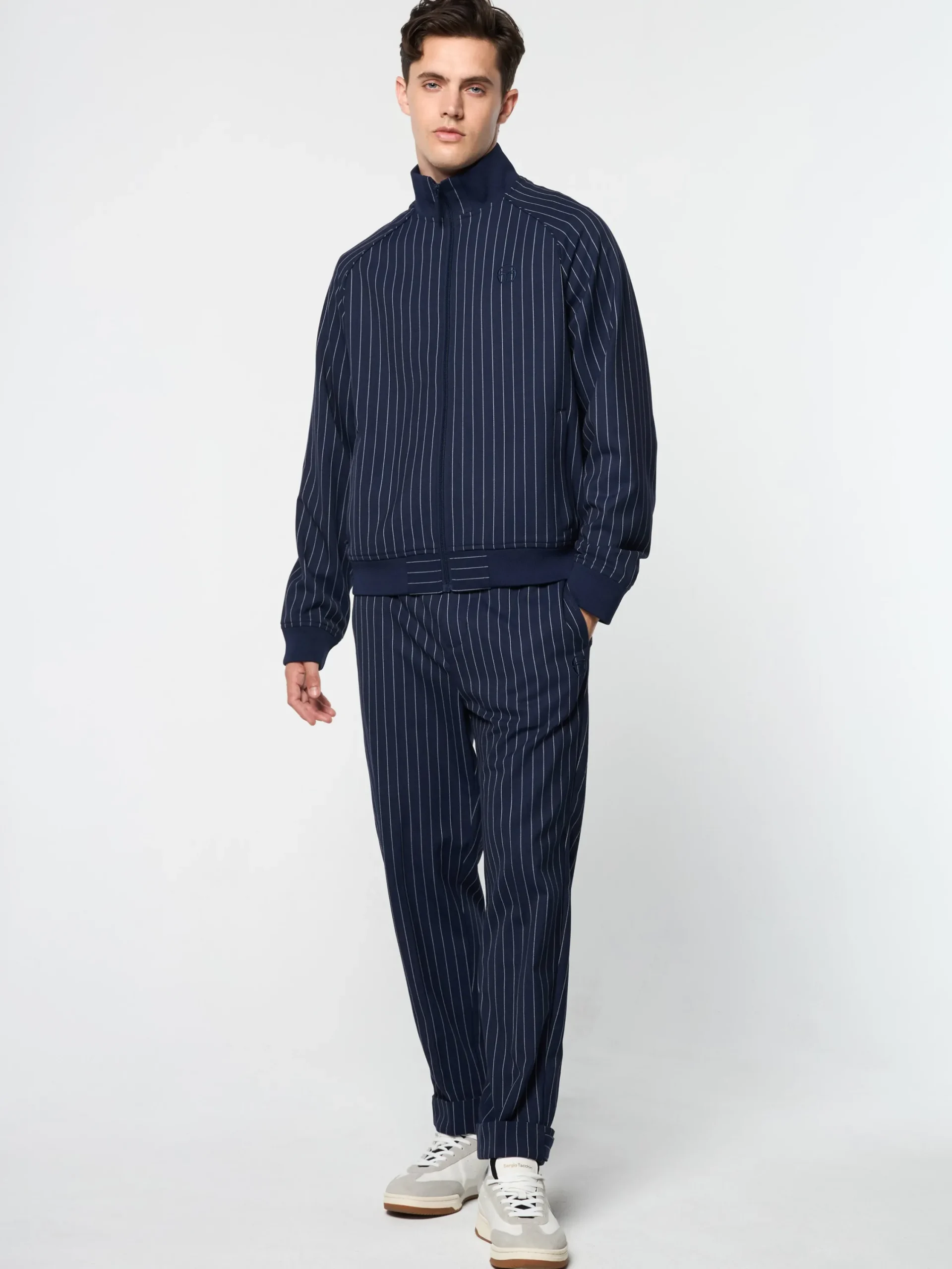 Online Gessato Suiting Track Jacket- Tracksuits|Jackets