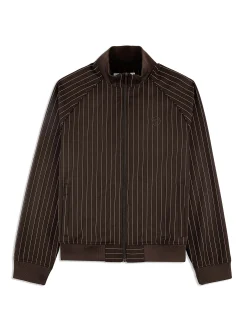 Fashion Gessato Suiting Track Jacket- Tracksuits|Jackets