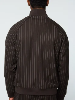 Fashion Gessato Suiting Track Jacket- Tracksuits|Jackets