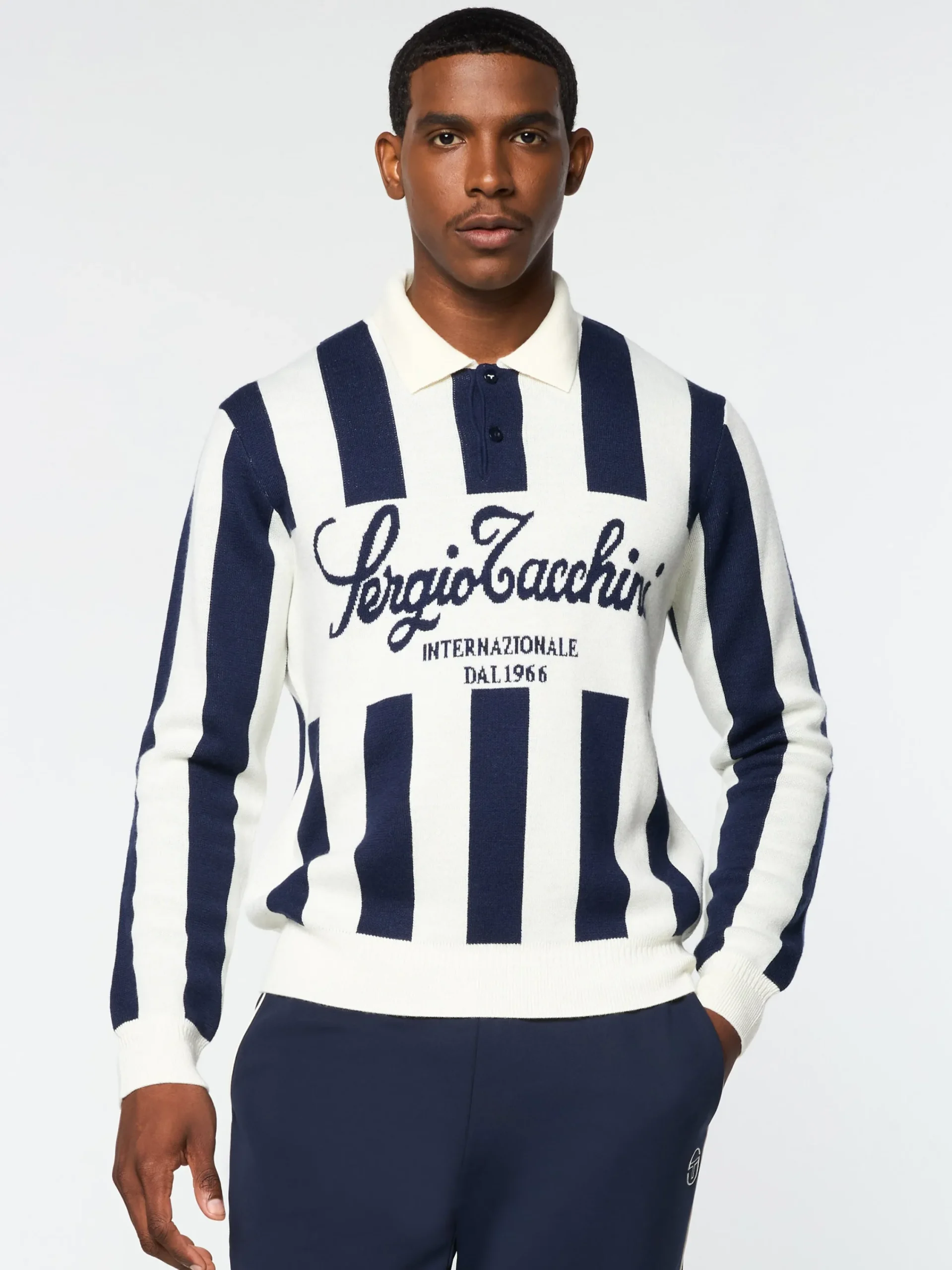 Shop Gioco Jacquard Long Sleeve Polo- Knitwear|Polos