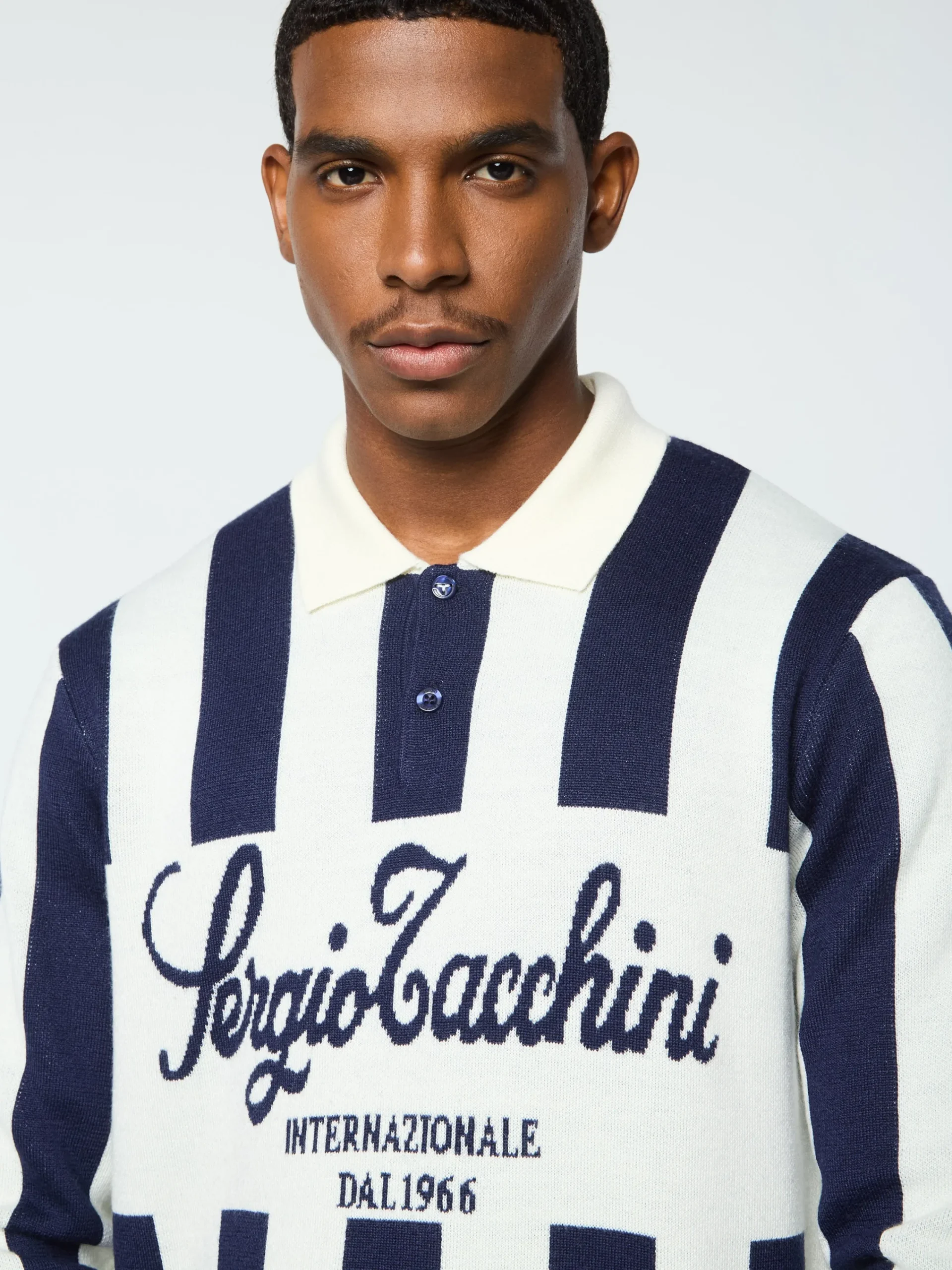 Shop Gioco Jacquard Long Sleeve Polo- Knitwear|Polos