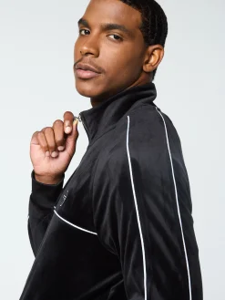 Shop Lioni Velour Track Jacket- Tracksuits|Velour