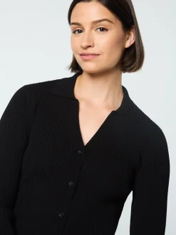 Fashion Magreta Rib Cardigan- Women Tops And Sports Bras|For The Court