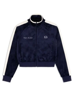 Hot Miss Carlotta Velour Track Jacket- Tracksuits|Velour