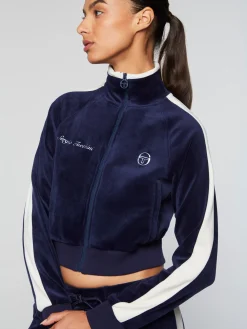Hot Miss Carlotta Velour Track Jacket- Tracksuits|Velour