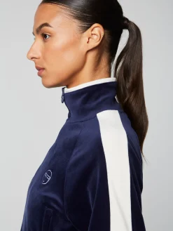 Hot Miss Carlotta Velour Track Jacket- Tracksuits|Velour