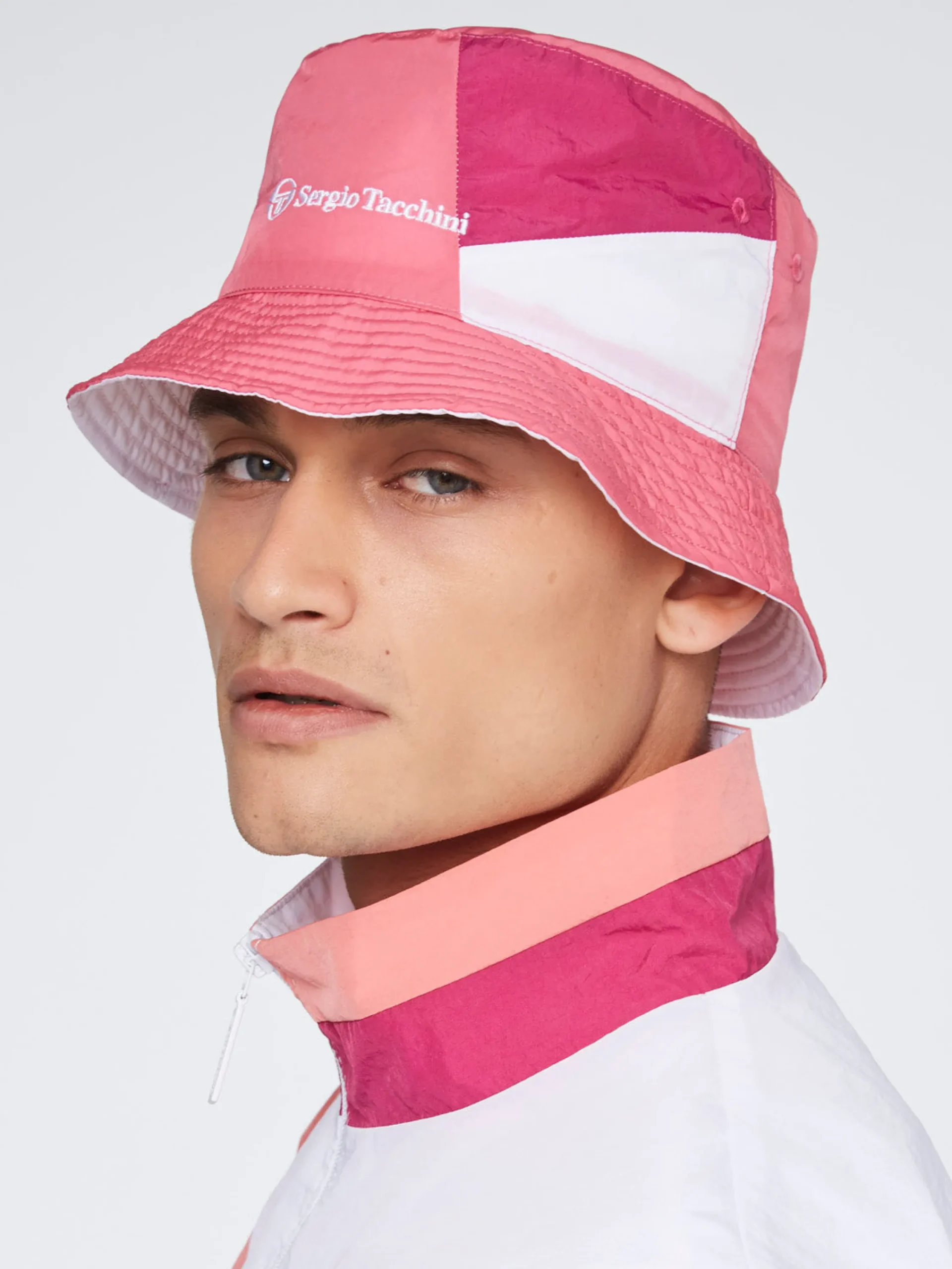 Discount Mosaic Reversible Bucket Hat-White/Multi Nylon|Headwear