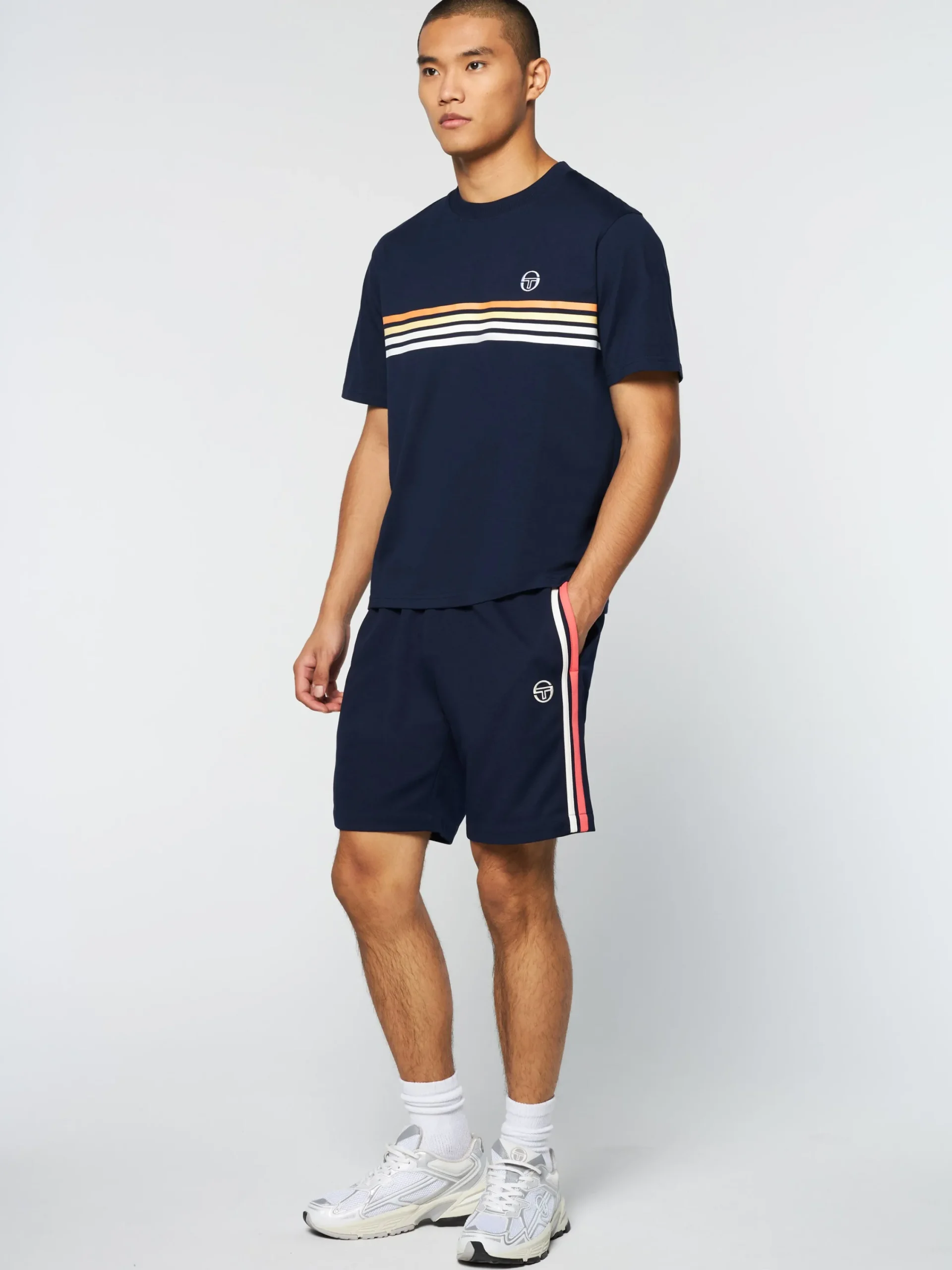 Cheap New Melfi T-Shirt- Maritime Blue/ White T-Shirts|The Essentials