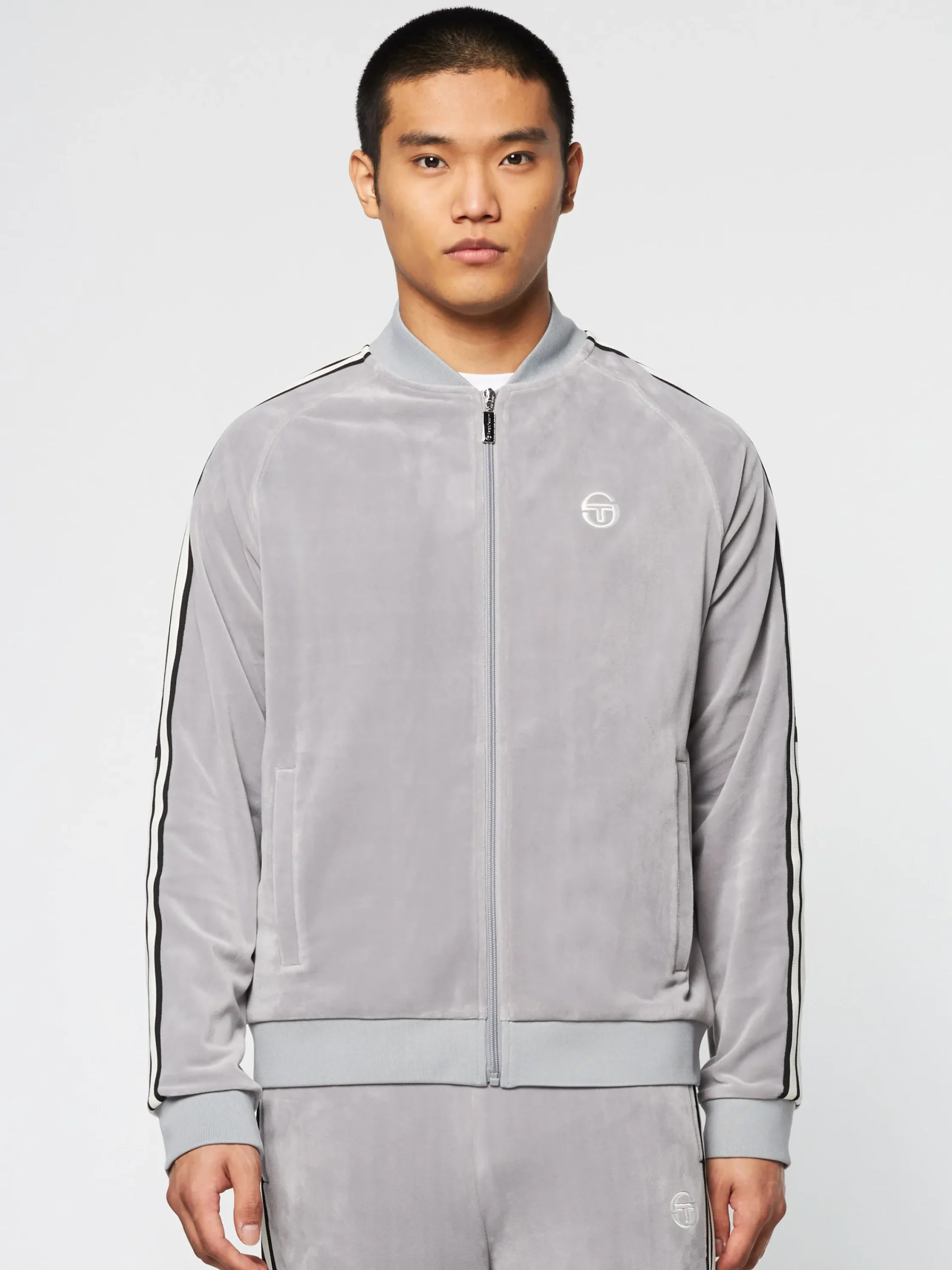 New Pereto Velour Track Jacket- Tracksuits|Velour