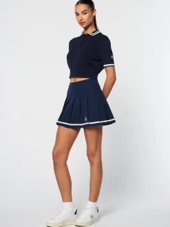 Shop Perla Knit Cropped Polo- Women Knitwear|Tops And Sports Bras