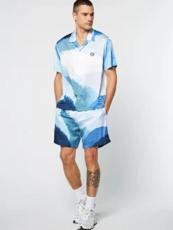 Best Spiaggia Cabana Shirt- Maritime Blue/ Multi Matching Separates