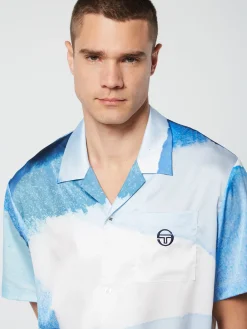 Best Spiaggia Cabana Shirt- Maritime Blue/ Multi Matching Separates