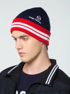 Best Sale Surgis Knit Beanie- Maritime Blue/ Adrenaline Rush/ White Women Knitwear|Headwear
