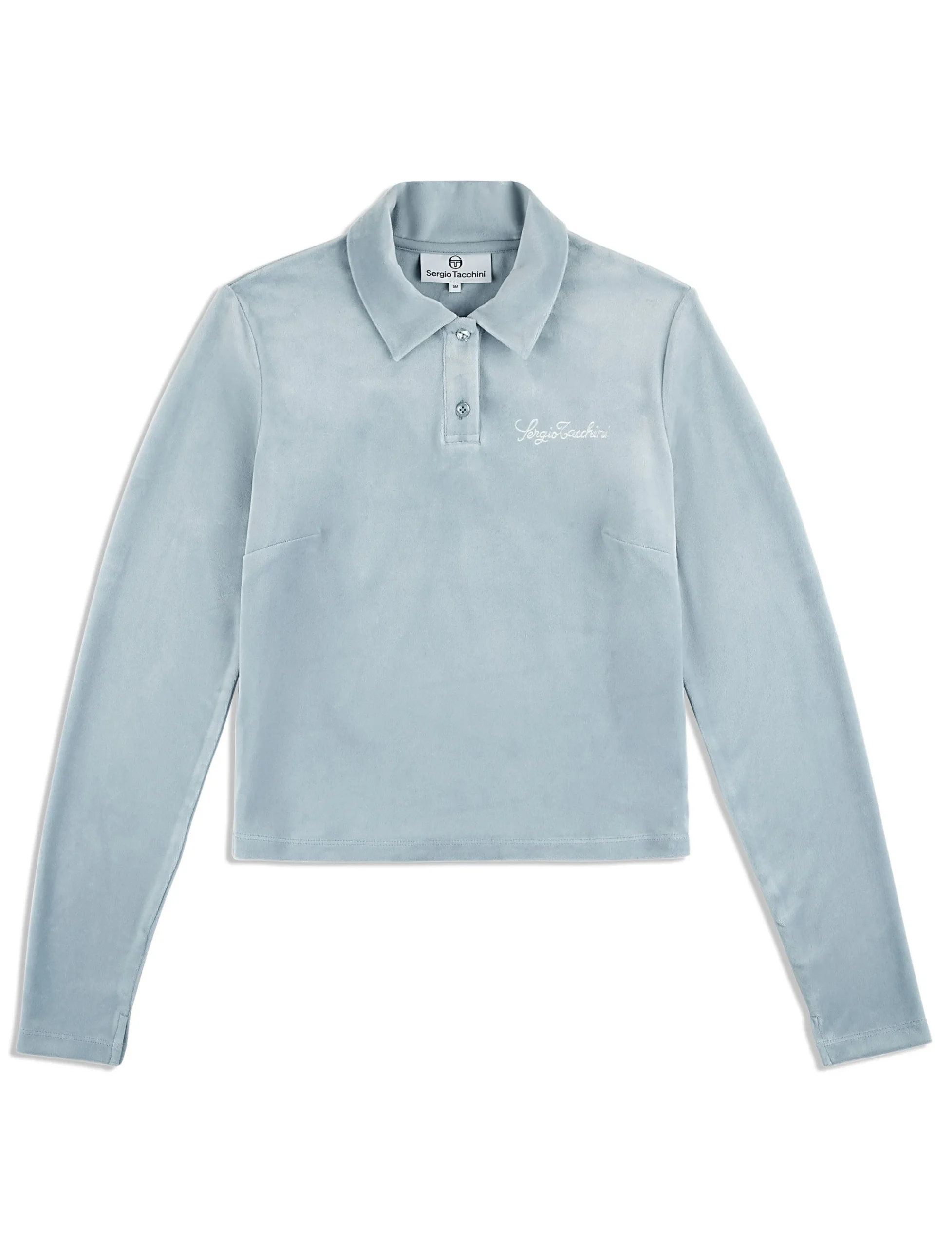 Best Sale Veneto Velour Long Sleeve Polo- Women Velour|Tops And Sports Bras