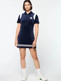 Discount Veneto Velour Polo Mini Dress- Women Velour|Dresses