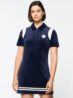 Discount Veneto Velour Polo Mini Dress- Women Velour|Dresses