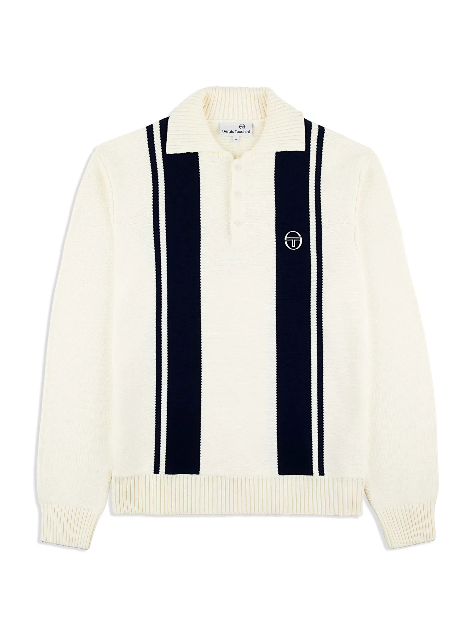 Online Young Line Knit Long Sleeve Polo- Knitwear|Polos