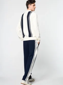 Online Young Line Knit Long Sleeve Polo- Knitwear|Polos